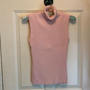 Chico’s dusty pink sleeveless turtleneck